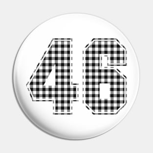 Plaid Number - 46 - Dark Pin