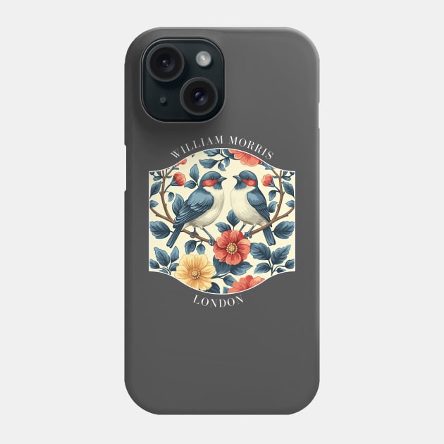 William Morris "Birds" Phone Case by William Morris Fan