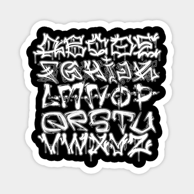 Graffiti Alphabet Magnet by Graffitidesigner