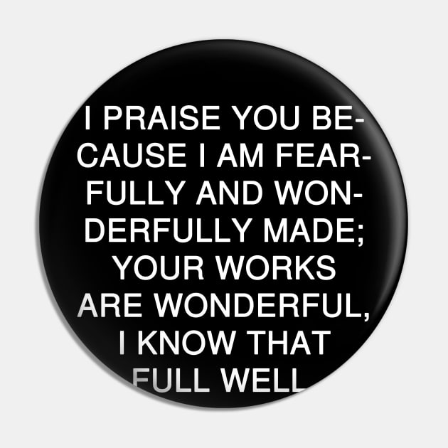 Psalm 139:14 Bible Verse NIV Text Pin by Holy Bible Verses