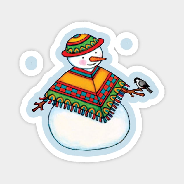 Snow Woman Magnet by Parakeet Moon