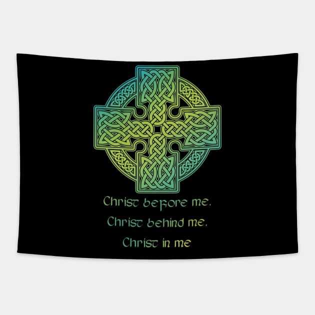 St. Patrick Quote with Irish Cross Tapestry by starwilliams