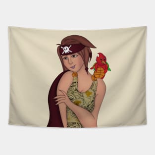 Basketball Pirate Tapestry