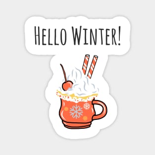 Hello Winter Holiday Magnet