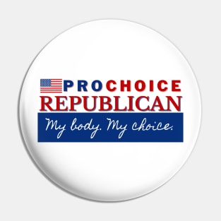 Pro Choice Republican (red & blue on light) Pin