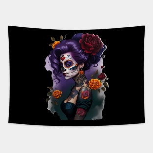 Colorful Catrina Tapestry