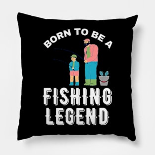 Dad teach me fishing Pillow