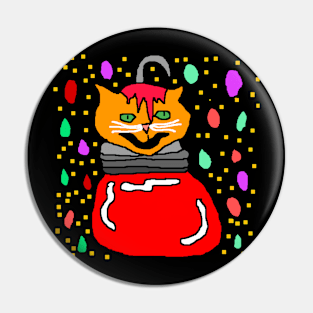 Christmas bulb cat Pin