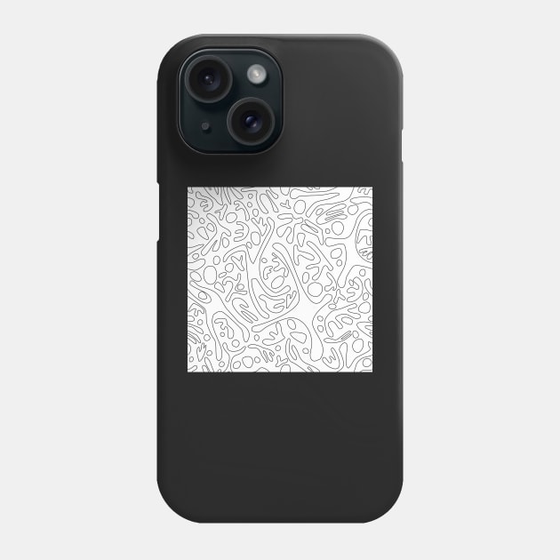 Run Jump Play Repeat Black Line on White 5748 Phone Case by ArtticArlo