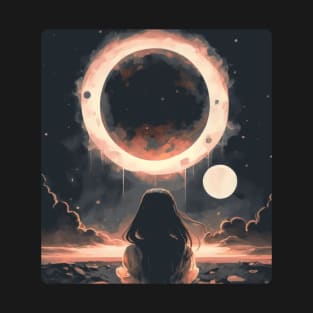 Celestial Wonders Eclipse Dream Artist Illustration T-Shirt