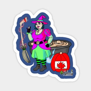 Cute Canadian Witch Magnet