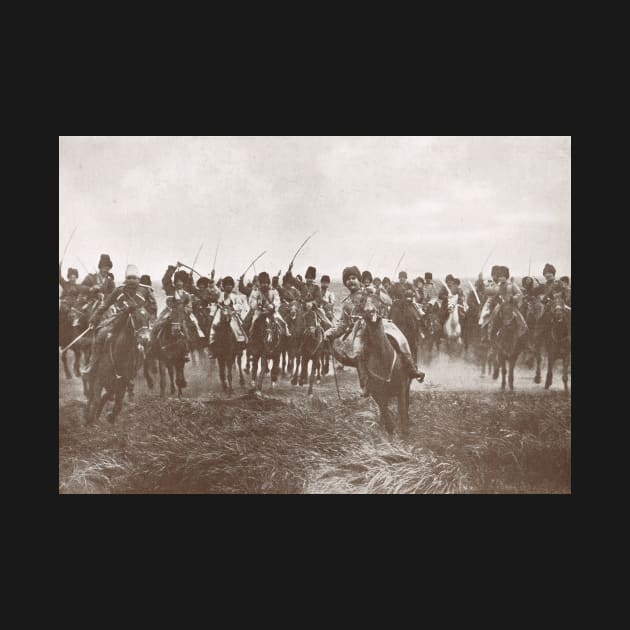 Russian Cossacks charge, WW 1, 1914 by artfromthepast