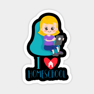 I Love Homeschool - Back to School Girl Magnet