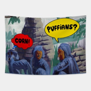 Limited Edition Wowee Zowee Pavement Inspired Corn Puffians Design! Tapestry