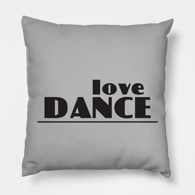 Love Dance Black by PK.digart Pillow by PK.digart