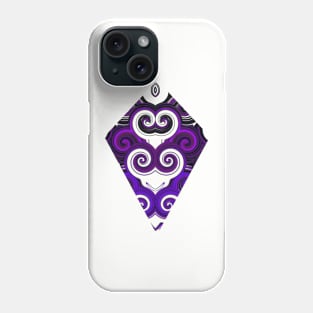 Diamond and curls purple Phone Case