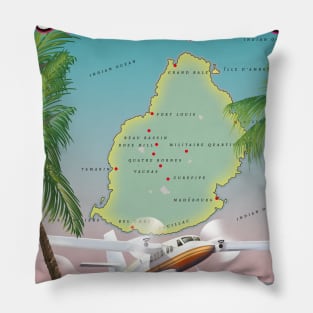 Mauritius Vacation poster Pillow