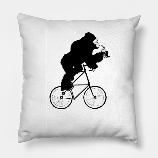 The Gorilla Tall Bike Pillow by grosvenordesign