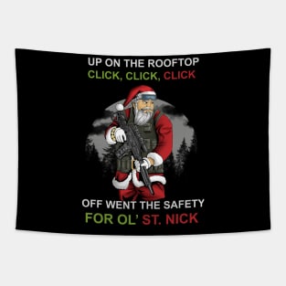 Tactical Santa Tapestry