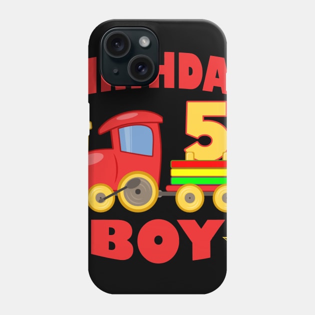 Kids Boys 5th Birthday Phone Case by Manonee