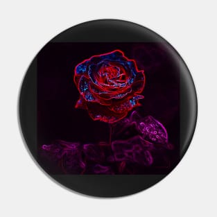 Rose Neon/Cyberpunk/Vaporwave Inspired Art Pin