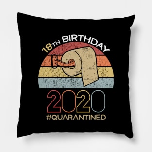 18th Birthday 2020 Quarantined Social Distancing Funny Quarantine Pillow