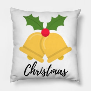 yellow jingle bells christmas illustration Pillow