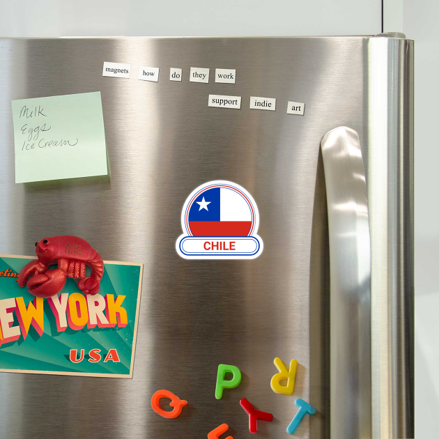 Chile Country Badge - Chile Flag by Yesteeyear