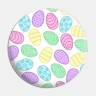 Cute Pastel Easter Eggs Seamless Holiday Doodle Design, made by EndlessEmporium Pin