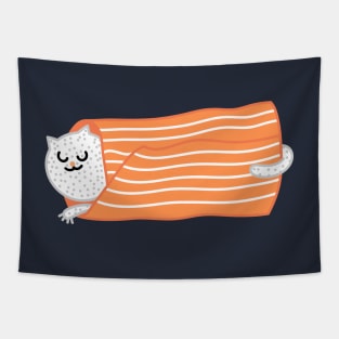 Funny sushi cat Tapestry
