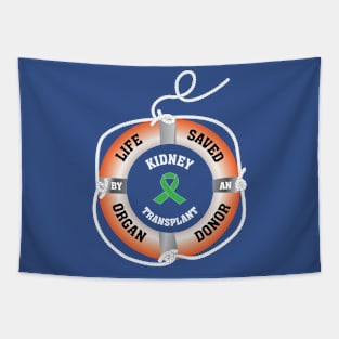 Life Saved by an Organ Donor Ring Buoy Kidney Tapestry