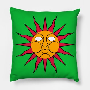 Folk Horror Wicker Man Sun Sigil Pillow