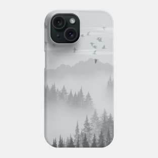 Foggy Forest Landscape Phone Case