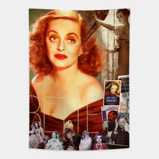 Bette Davis Collage Portrait Tapestry