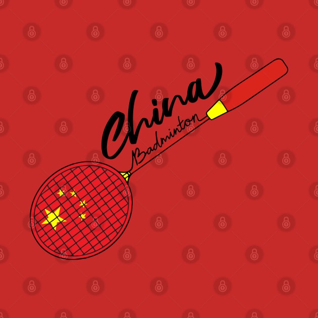 China Badminton Pride Racquet Support Badminton (China) Flag by Mochabonk