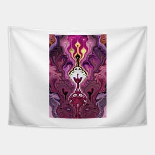 Decorative Psychedelic Magenta Design Tapestry