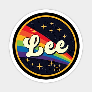 Lee // Rainbow In Space Vintage Style Magnet