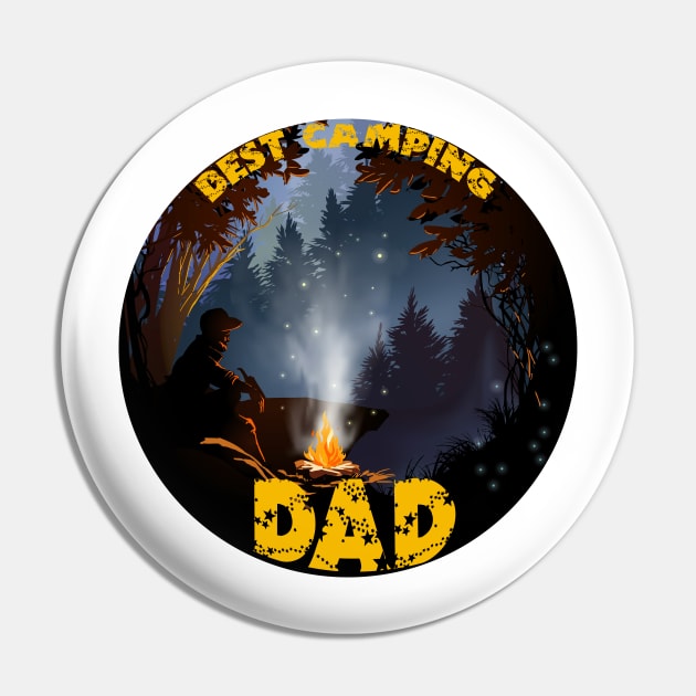 Best Camping Dad Ever Funny Camping Pin by love shop store