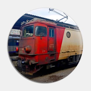 Romanian loco at Bucharest station Pin