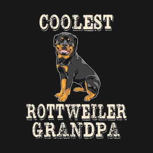 Coolest Rottweiler Dog Grandpa T-Shirt