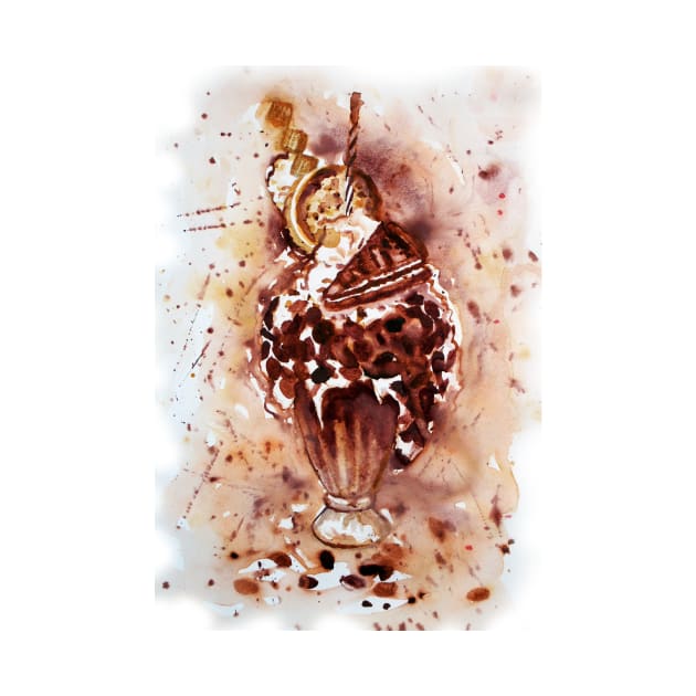 Chocolate cocktail. Overshake. Sweetness. by GalinART