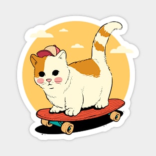 Skater Cat Magnet