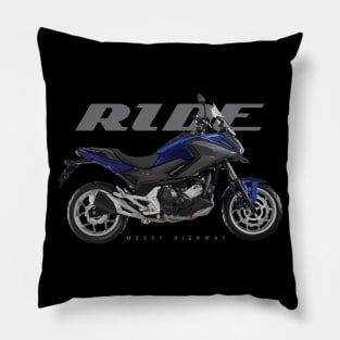 Ride nc blu black Pillow