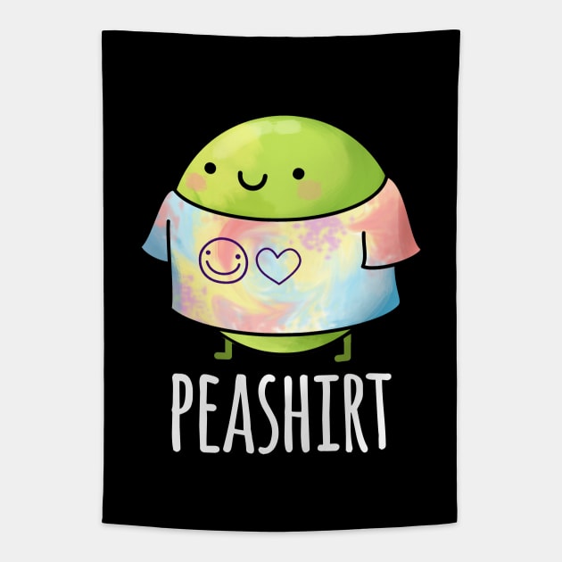 Pea Shirt Funny Veggie Pea TShirt Pun Tapestry by punnybone