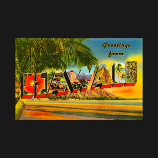 Greetings from Hawaii Vintage 1930's Postcard T-Shirt