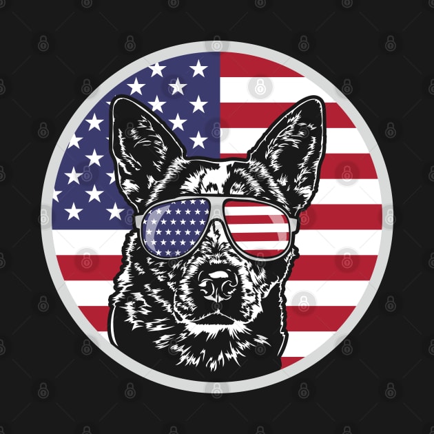 Patriotic Australian Cattle Dog American Flag sunglasses by wilsigns