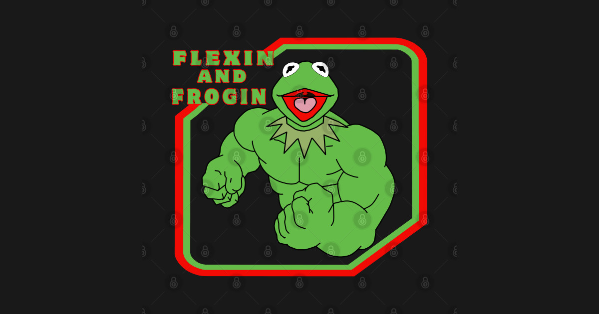 Muppets Kermit The Muscle Frog Kermit TShirt TeePublic