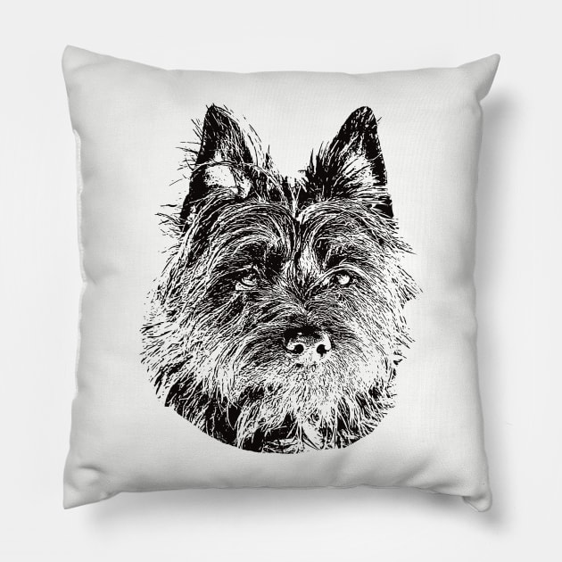 Cairn Terrier gift for Cairn Owners Pillow by DoggyStyles