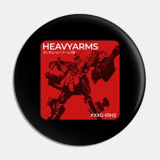 gundam heavyarms- red stencil Pin