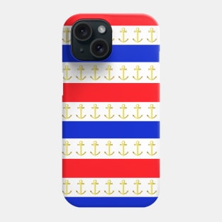 Red White Blue Anchors Away Phone Case